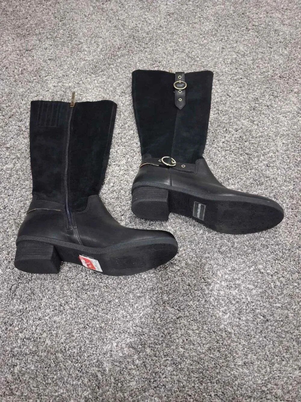 Dansko Dawn Waterproof Tall Boots – Black Leather & Suede – Size 12 (NWT)